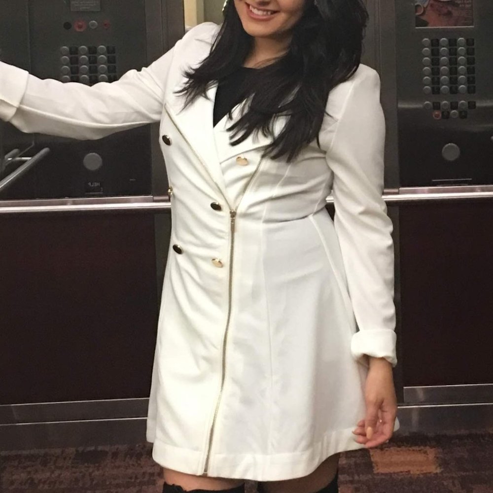 White Blazer Dress
